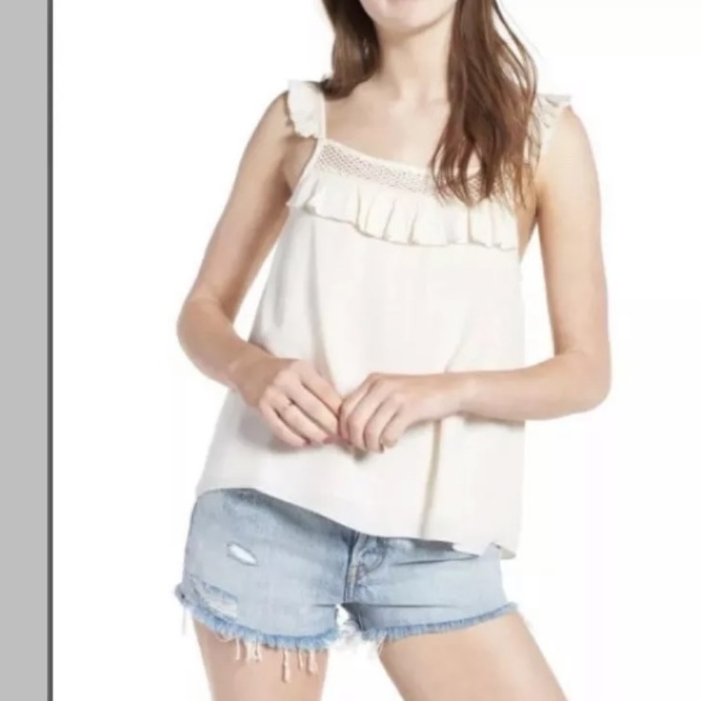 🌹TULAROSA Sparrow Ruffle Tank Size XSmall NEW - Picture 2 of 10